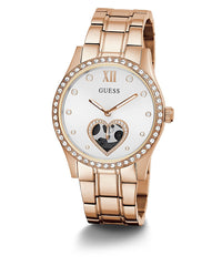 Thumbnail for Guess Damen Armbanduhr Be Loved 38 mm Herz auf Zifferblatt Armband Edelstahl GW0380L3