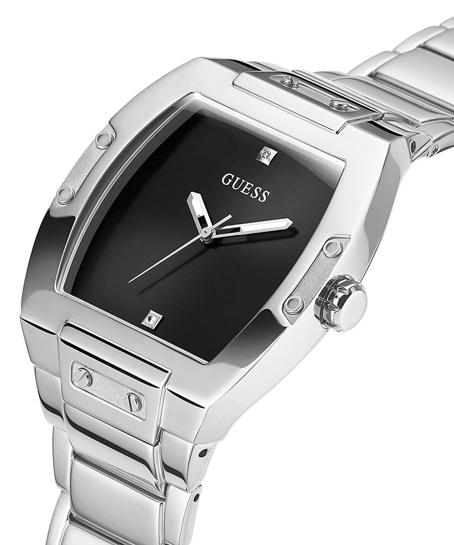 Guess Herren Armbanduhr Phoenix 43 mm Minimalistischer Stil Armband Edelstahl GW0387G1
