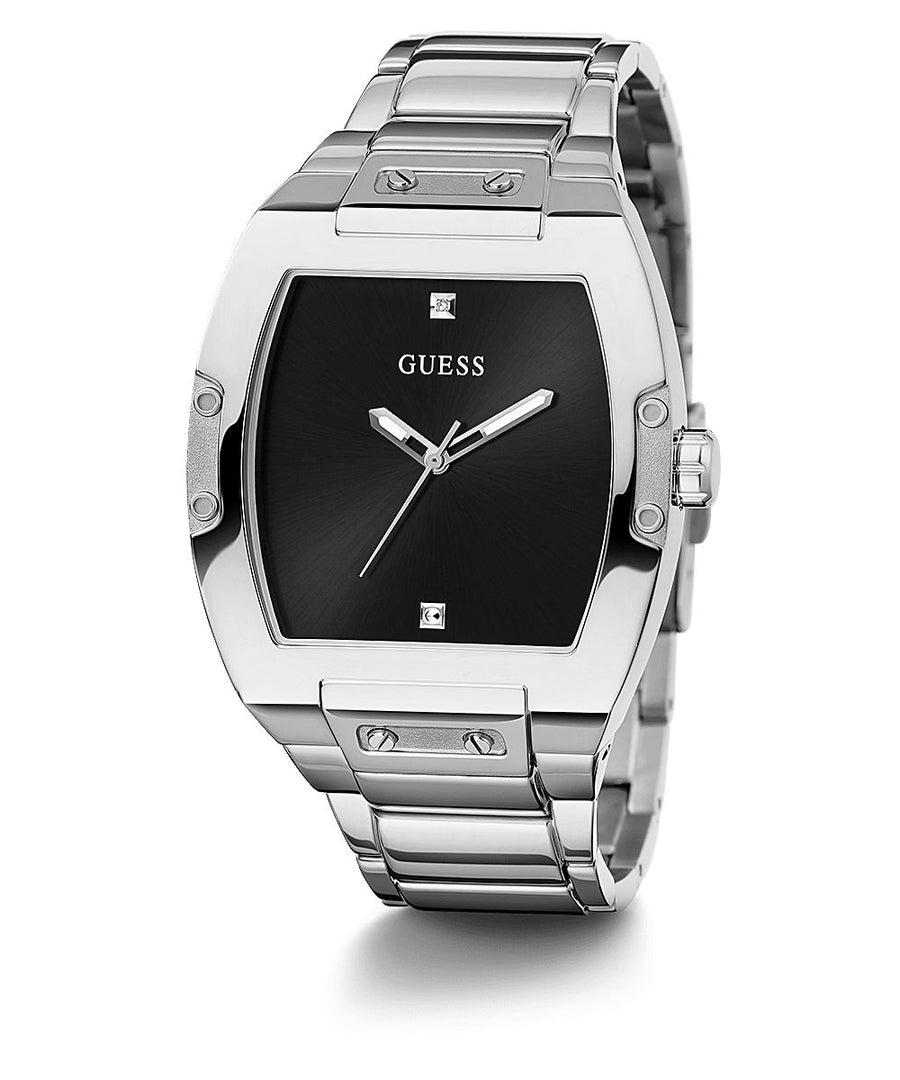 Guess Herren Armbanduhr Phoenix 43 mm Minimalistischer Stil Armband Edelstahl GW0387G1