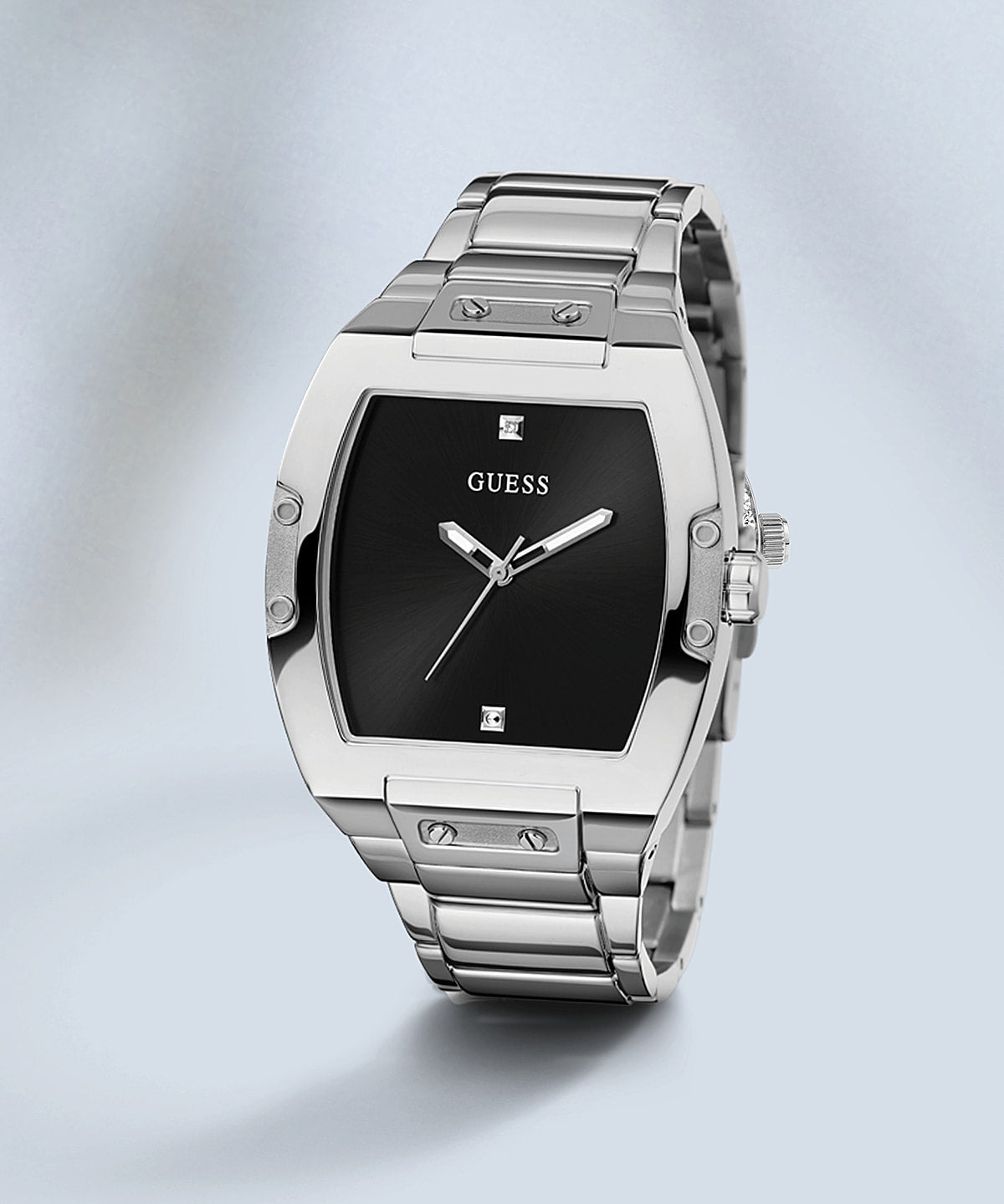 Guess Herren Armbanduhr Phoenix 43 mm Minimalistischer Stil Armband Edelstahl GW0387G1