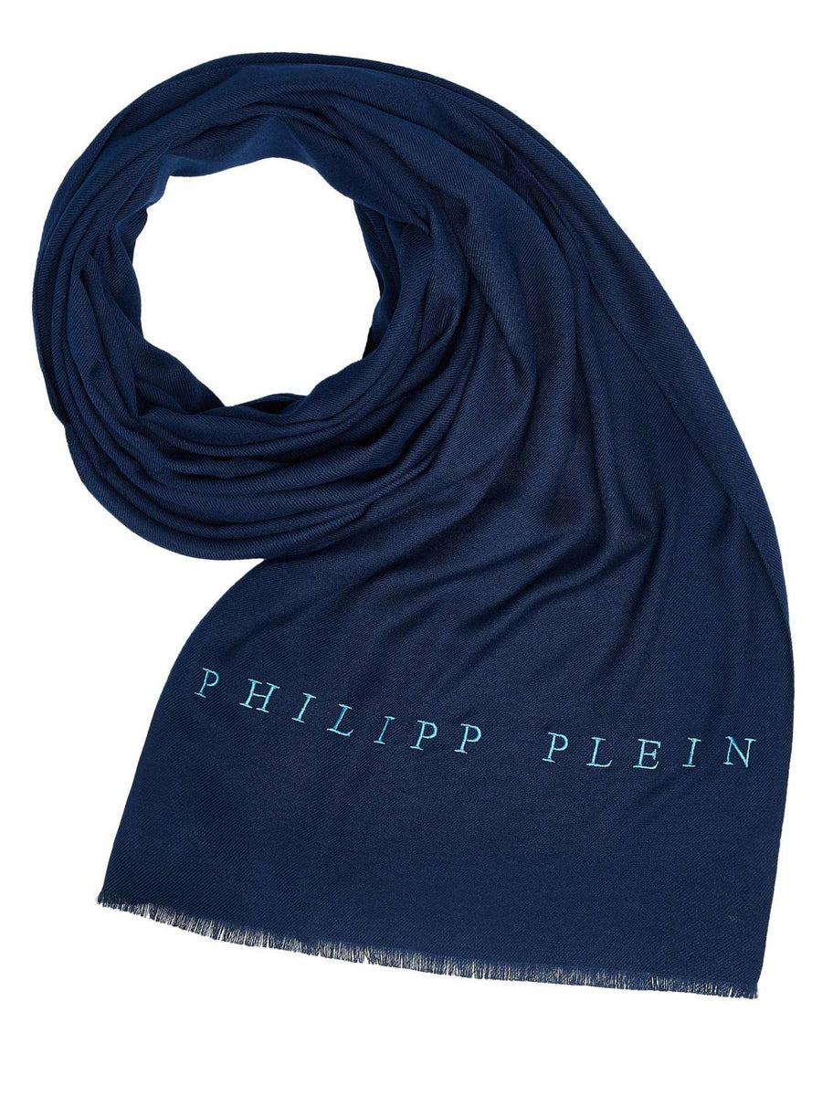 Philipp Plein Schal Halstuch Stola mit gesticktem Logo