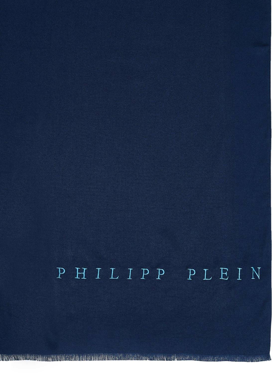 Philipp Plein Schal Halstuch Stola mit gesticktem Logo