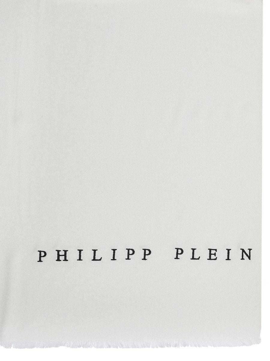Philipp Plein Schal Halstuch Stola mit gesticktem Logo