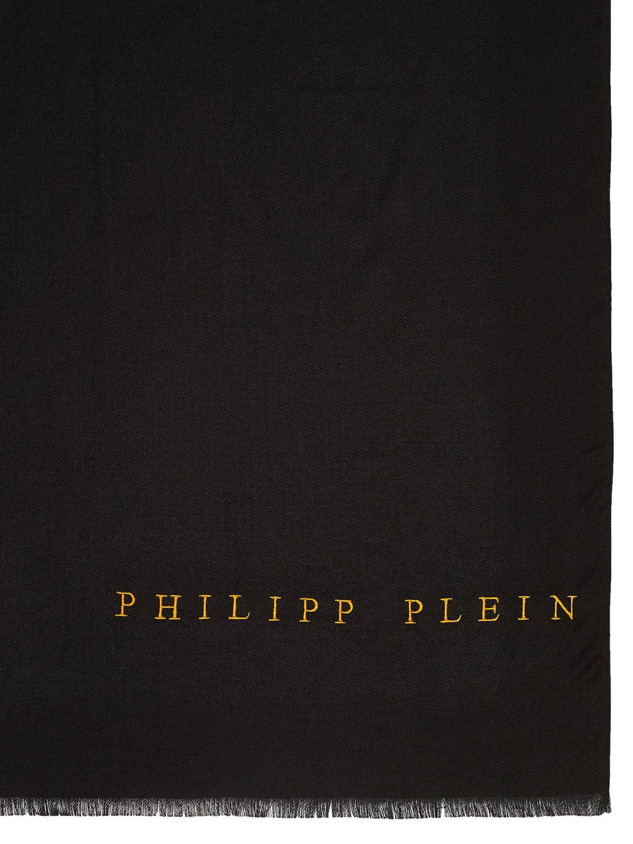 Philipp Plein Schal Halstuch Stola mit gesticktem Logo