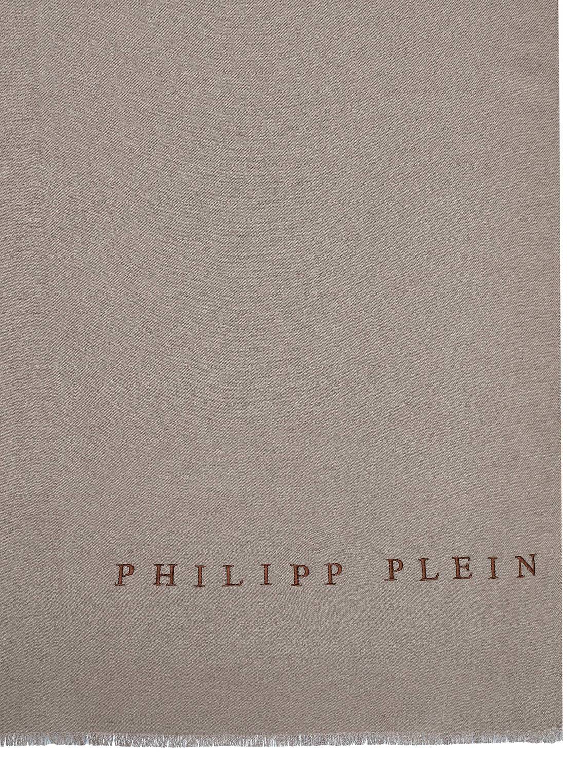 Philipp Plein Schal Halstuch Stola mit gesticktem Logo