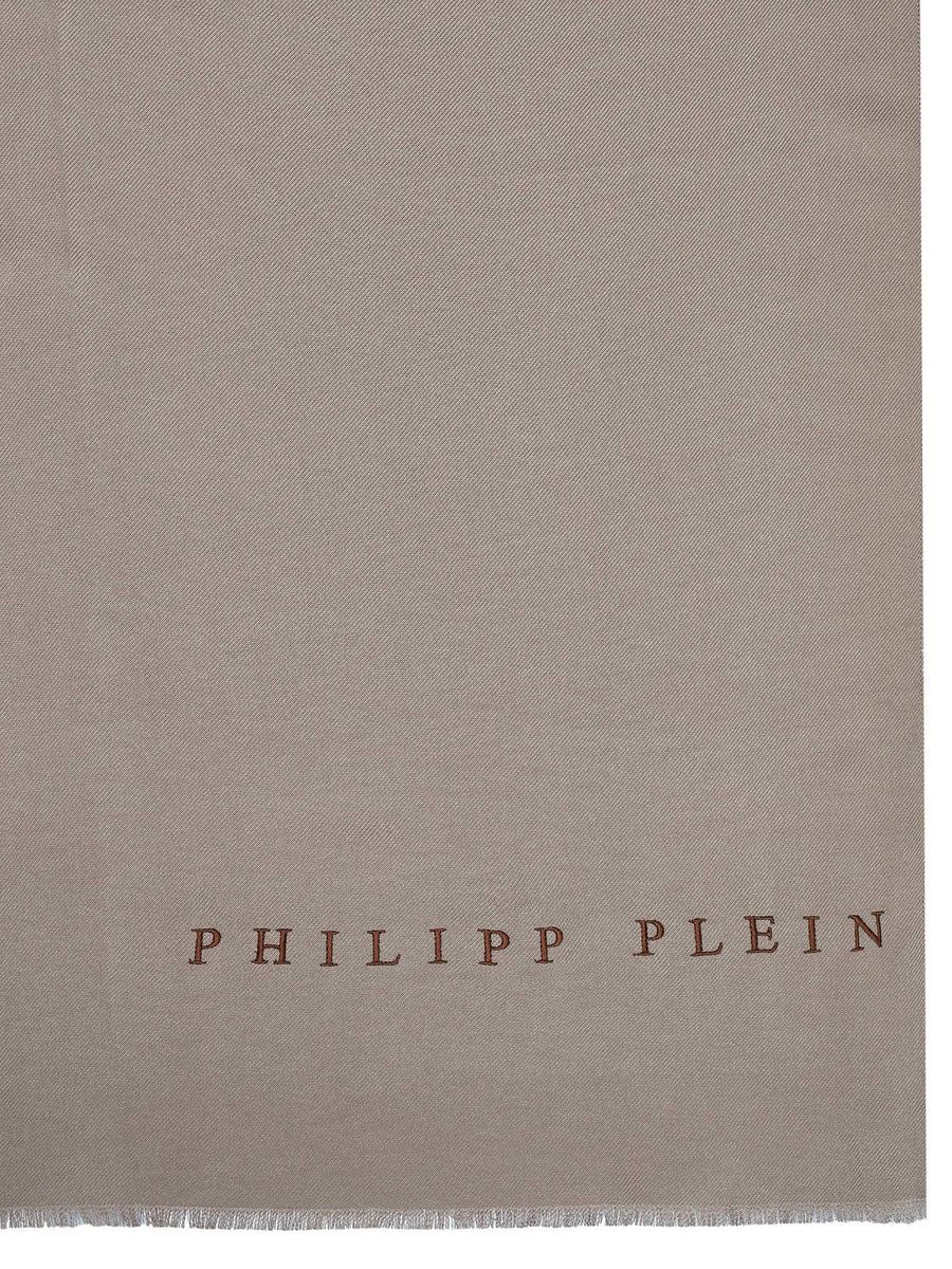 Philipp Plein Schal Halstuch Stola mit gesticktem Logo
