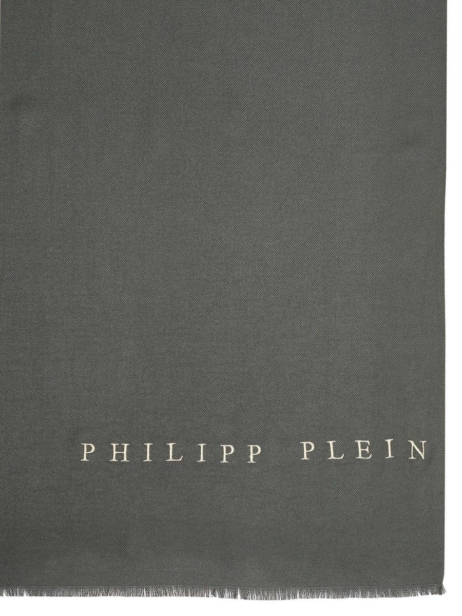 Philipp Plein Schal Halstuch Stola mit gesticktem Logo
