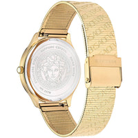 Thumbnail for Versce Damen Armbanduhr 38 mm LOGO HALO gelbes und extra Melanese Armband VE2O00722