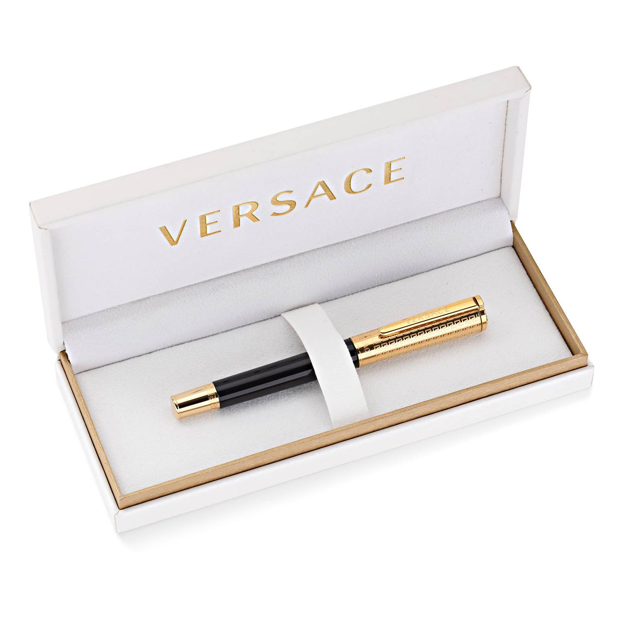 Versace Tintenroller OLYMPIA ROLLER schwarz gold mit Greca Muster S6-Calipso Roller VS6040017