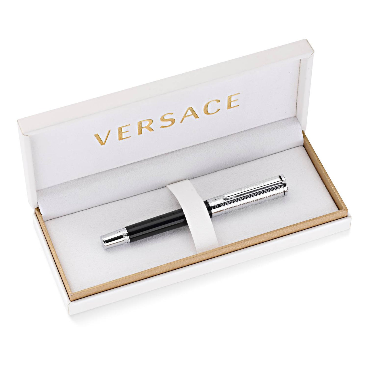 Versace Tintenroller OLYMPIA Roller silber Schwarz S6-Calipso Roller VRS600523