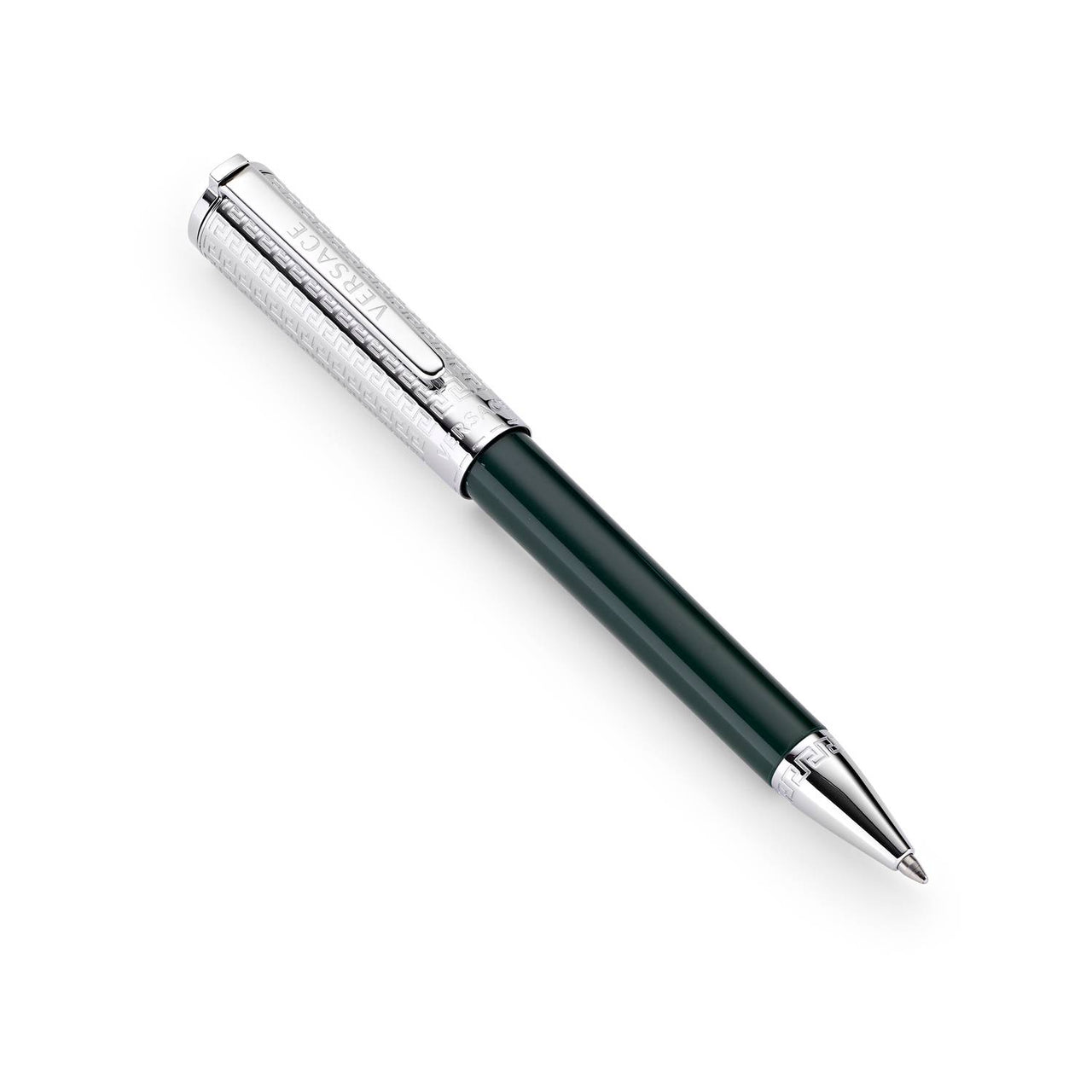 Versace Kugelschreiber OLYMPIA Ballpoint Silber  / Grün S7-Calipso VRS700623