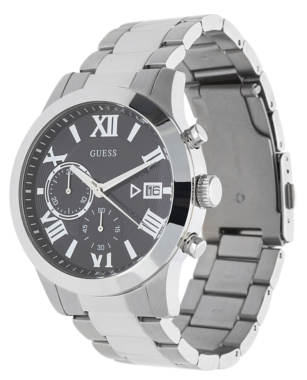 Guess Herren Armbanduhr Atlas Chronograph silber W0668G3