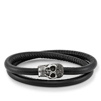 Thumbnail for Thomas Sabo Armband Leder Schwarz/Silber UB0009-835-11-L44