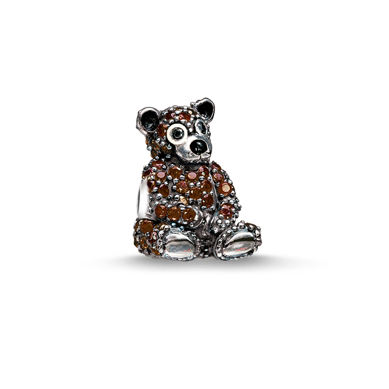 Thomas Sabo Damen Bead 925 Silber Silber/Braun Braunbär K0189-041-2