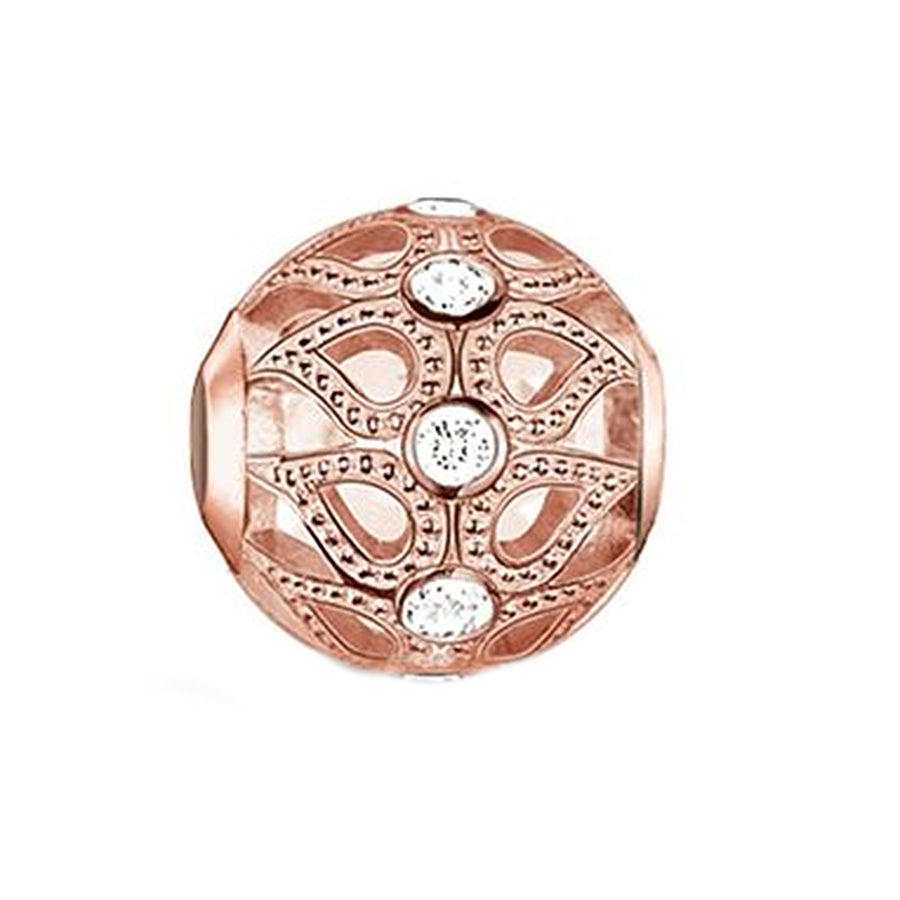 Thomas Sabo Damen Bead Charm-Einhänger Tautropfen 925 Silber rosegold K0146-416-14