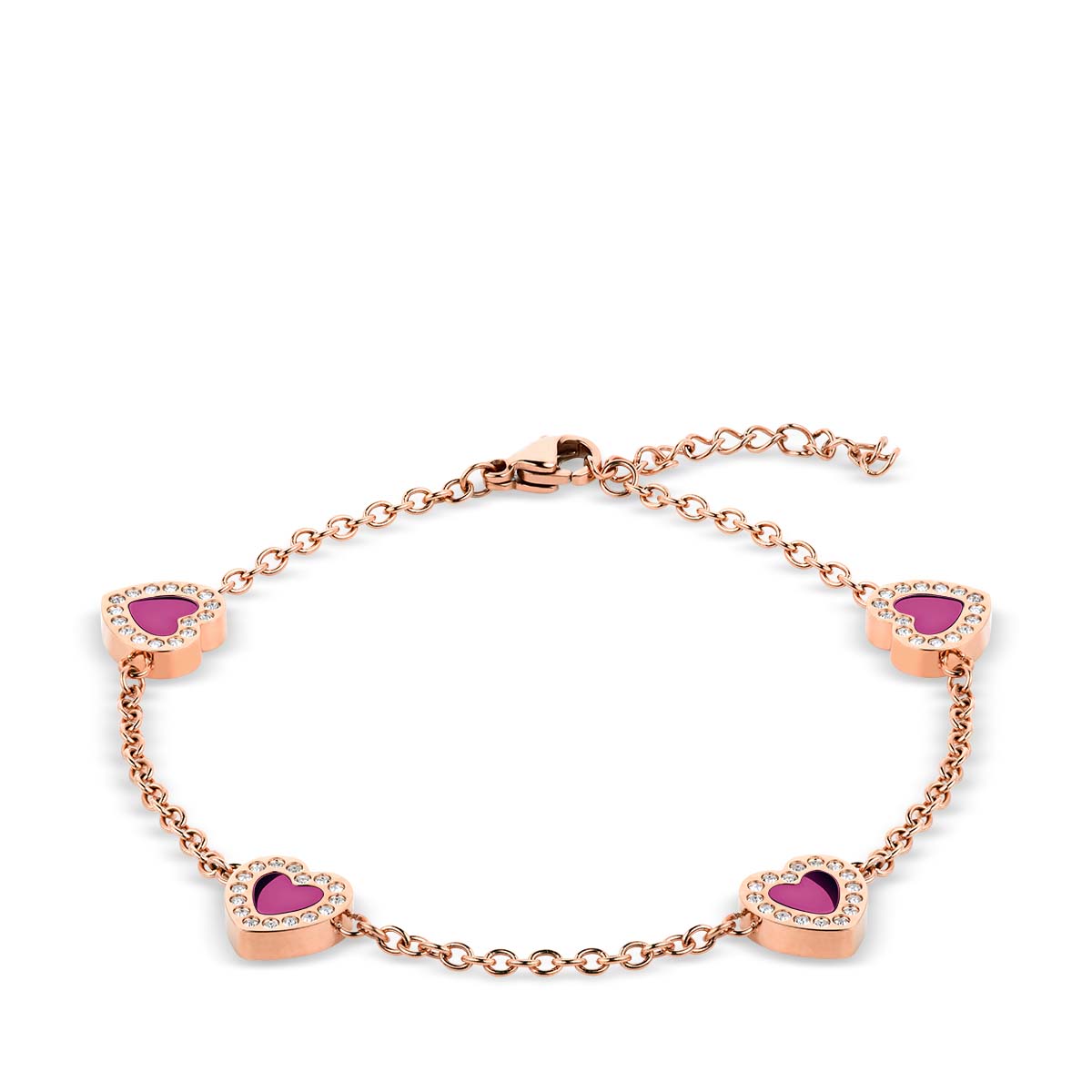 Bering Damen Armband Armkette Arctic Symphony rosé gold glänzend  641-310-X0