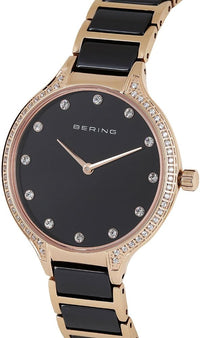 Thumbnail for Bering Damen Armbanduhr Ceramic 34 mm Armband Edelstahlband mit Keramikelementen rosegold 30434-746