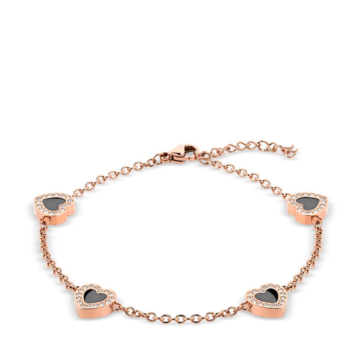 Bering Damen Armkette Armband Arctic Symphony rosé gold glänzend 641-37-X0