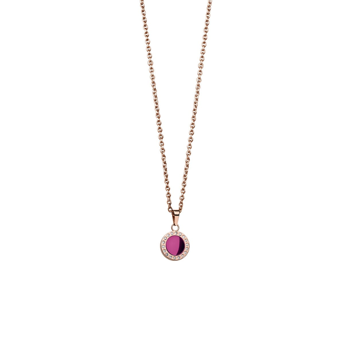 Bering Damen Halskette und Ohrringe Arctic Symphony rosé gold glänzend ForYou-Set-Purple 427-707-Purple