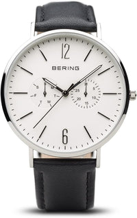 Thumbnail for Bering Herren Armbanduhr Classic 40 mm Armband Kalbsleder schwarz 14240-404