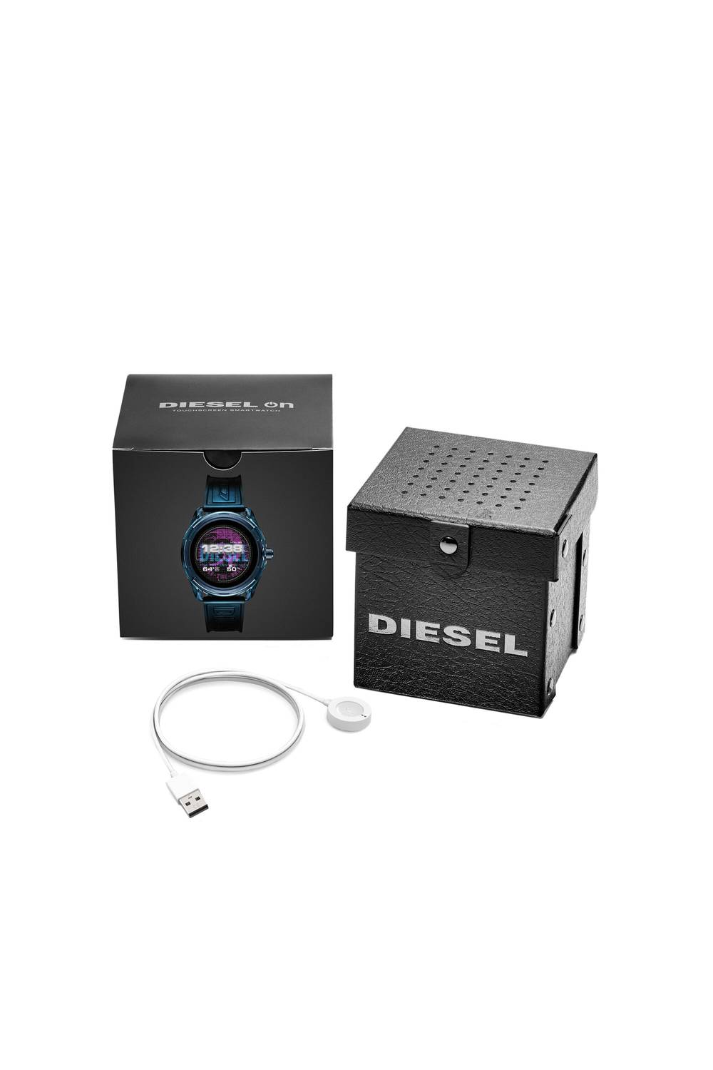 DIESEL On Fadelite Smartwatch blau/transparent 44 mm DZT2020