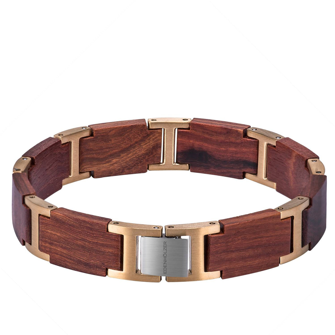 Edenhölzer Armband Holzarmband Holz Edelststahl braun