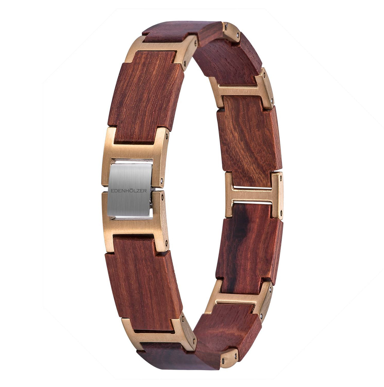 Edenhölzer Armband Holzarmband Holz Edelststahl braun