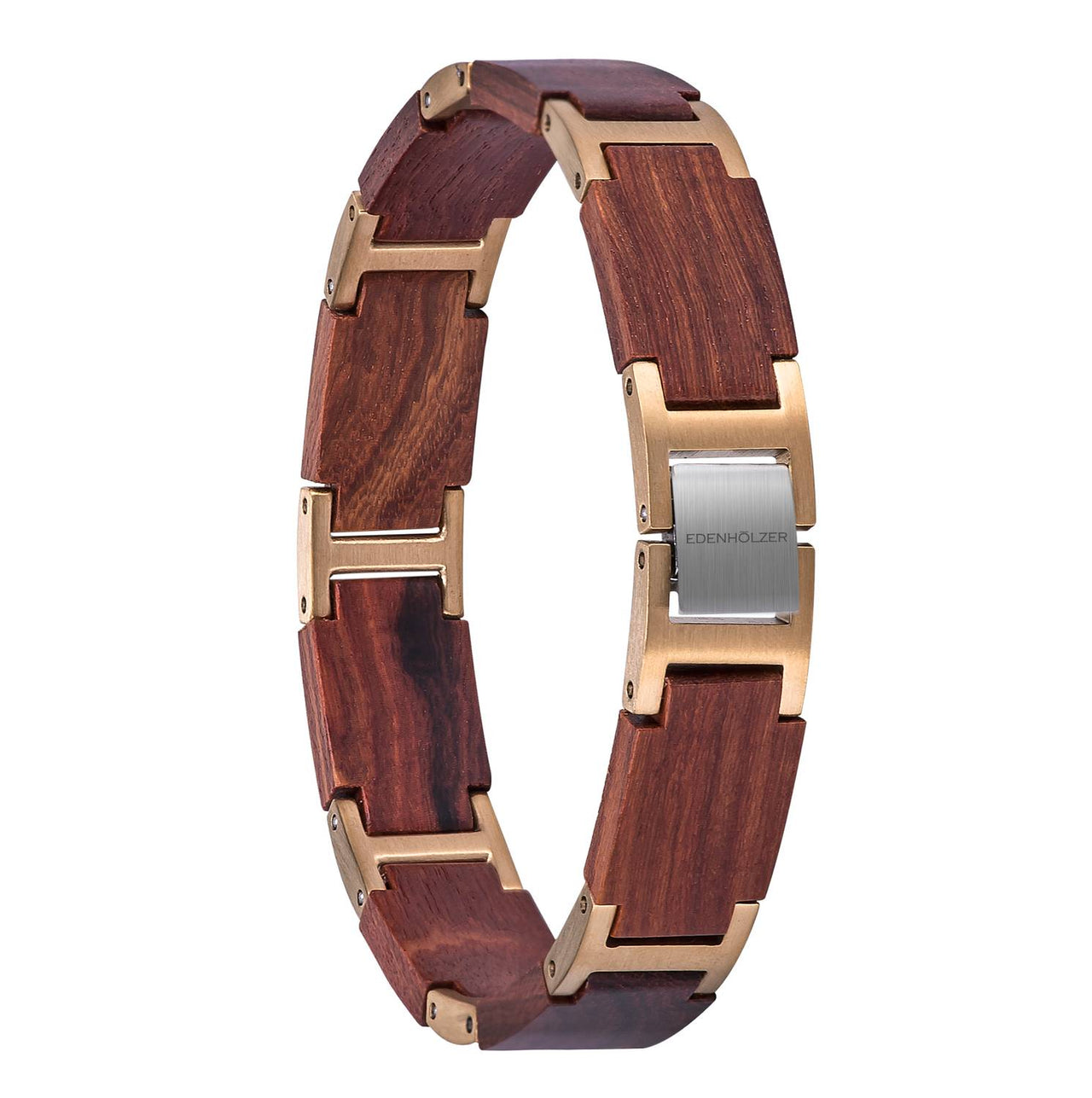 Edenhölzer Armband Holzarmband Holz Edelststahl braun