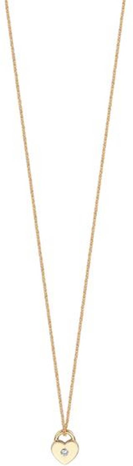 Esprit Damen Collier Herz Fave Gold Weiß Zirkonia 45 cm ESNL01171242