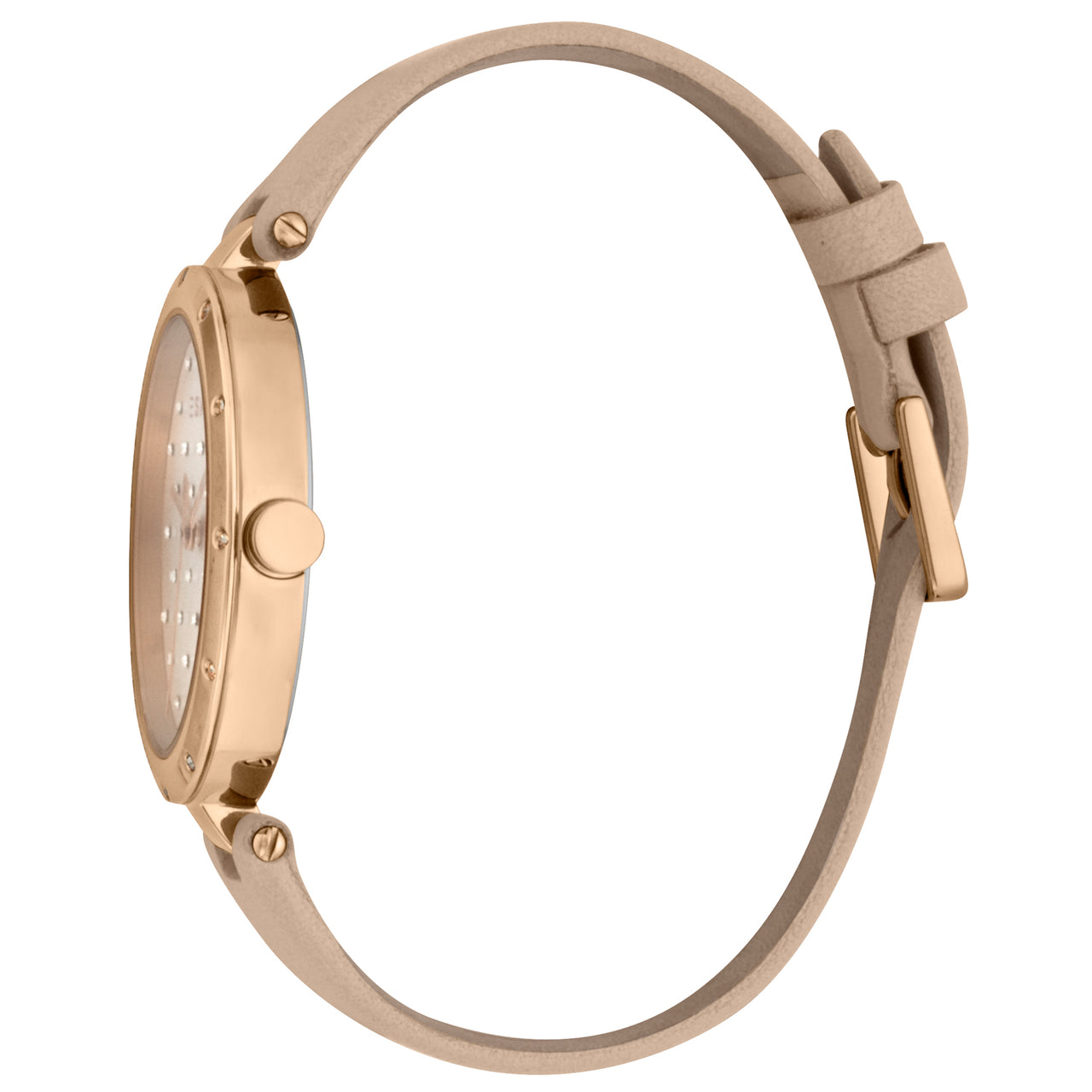 Esprit Uhr Damen Armbanduhr Lederarmband rose gold ES1L214L0035