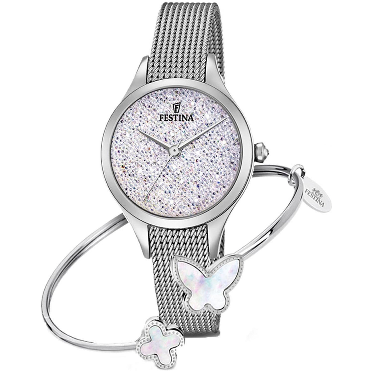 Festina Damen Armbanduhr mit Armband Set Swarovski F20336/R