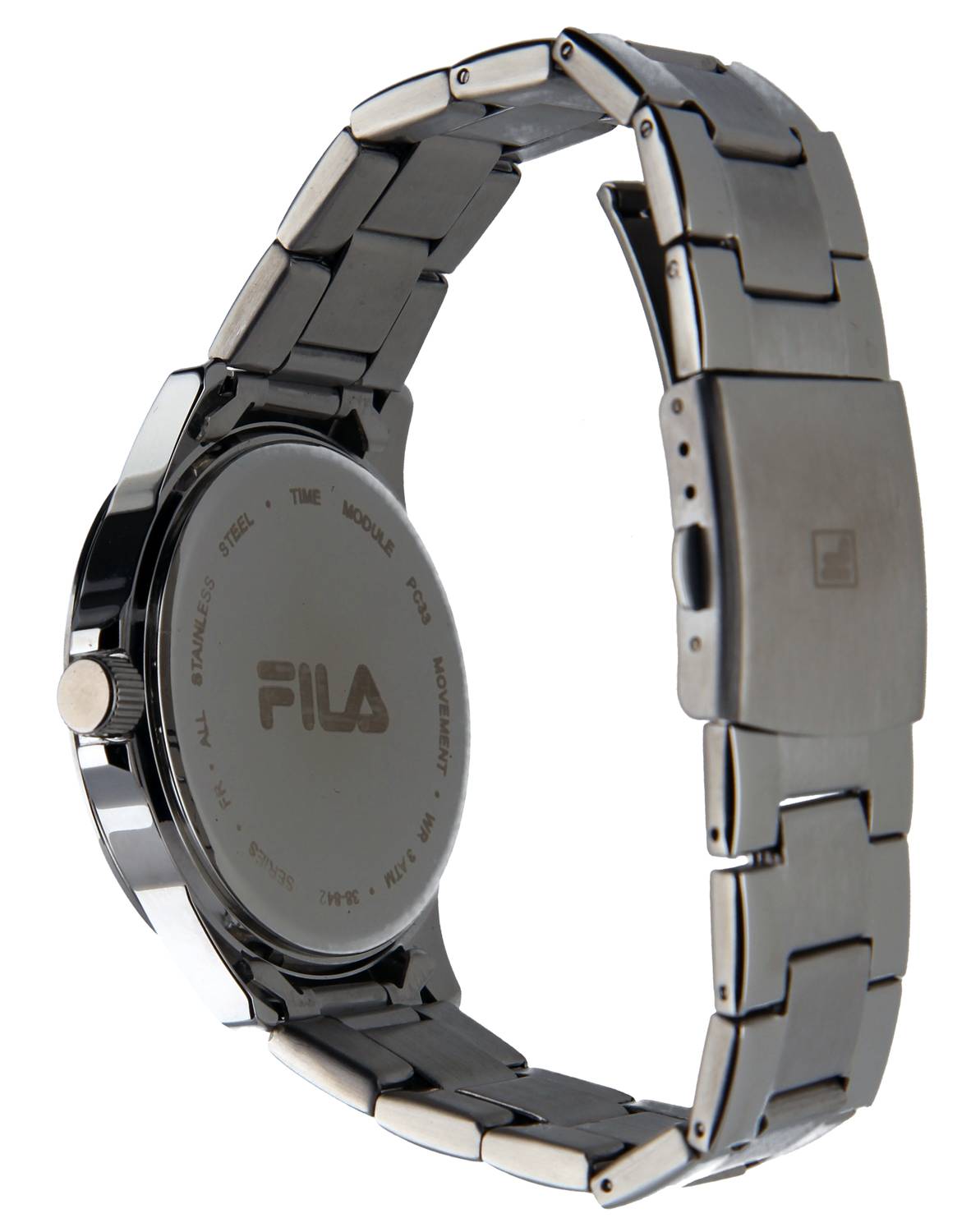 Fila Herren Armbanduhr Edelstahlarmband silver/blue 38-842-003