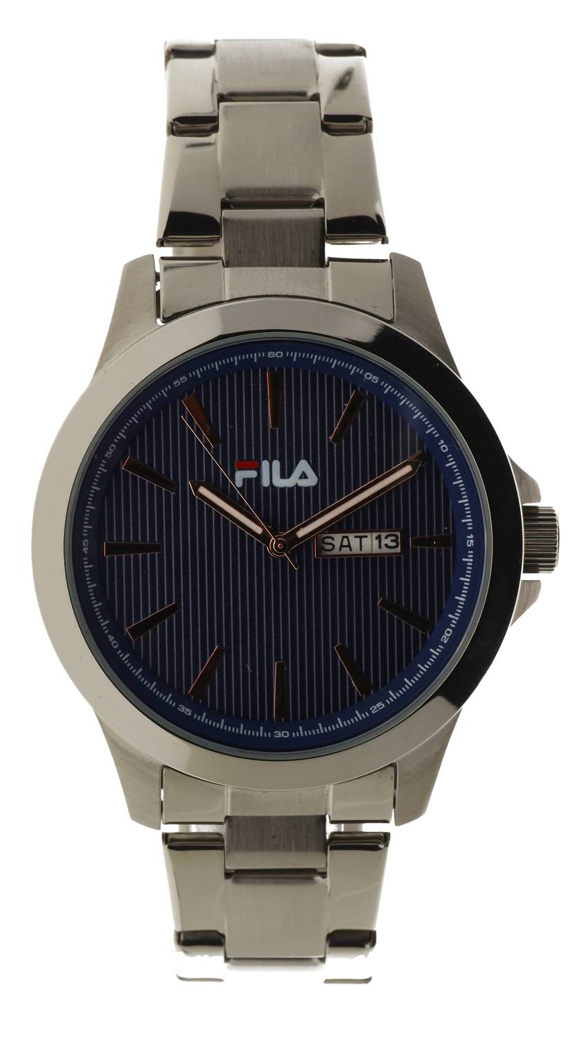 Fila Herren Armbanduhr Edelstahlarmband silver/blue 38-842-003