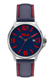 Thumbnail for Fila Filastyle Herren Armbanduhr 41 mm Armband Leder Blau 38-155-002