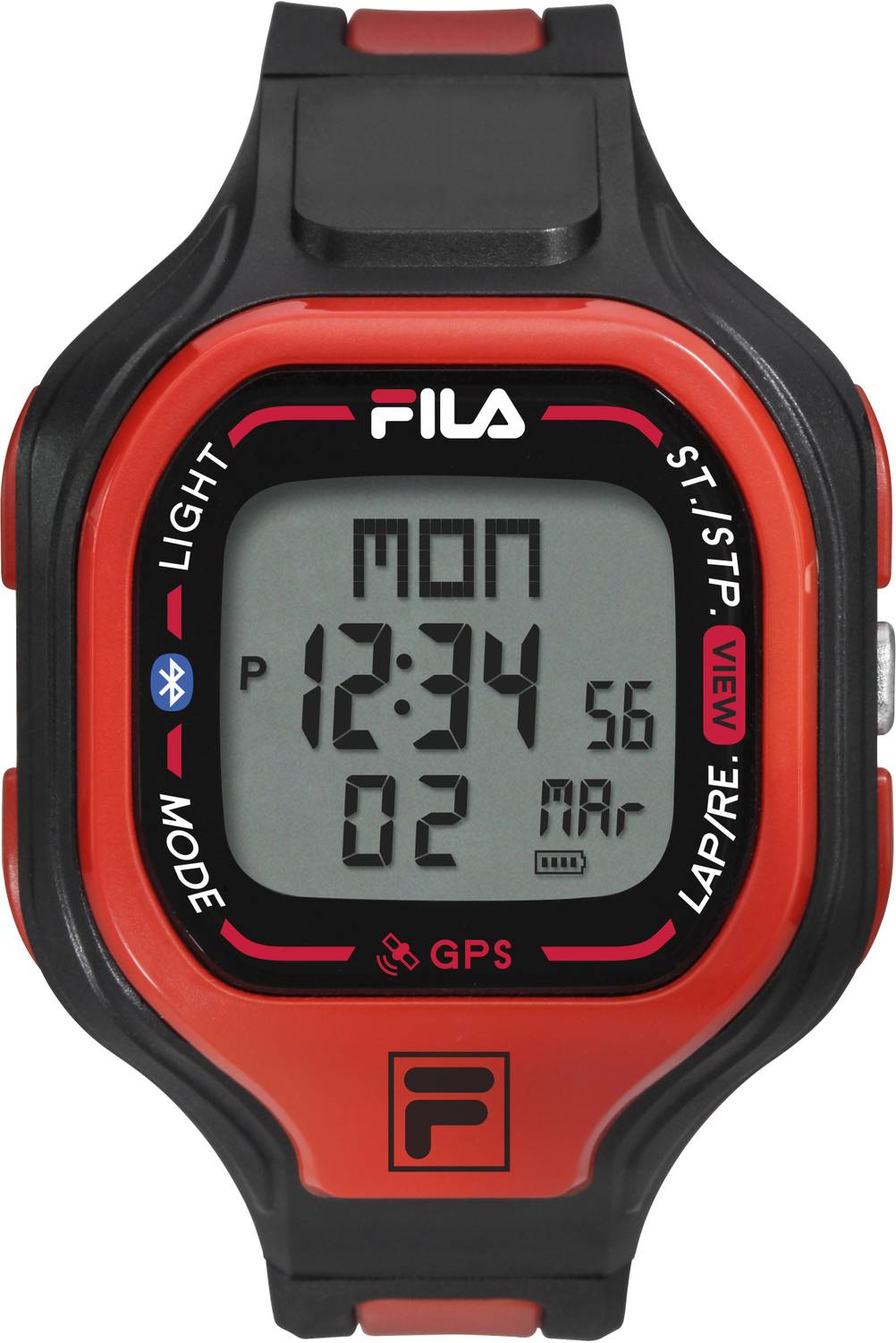 Fila Herren Armbanduhr Fila Smart 44 mm Gps, Bluetooth, Calorie Armband Silikon 38-980-002