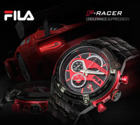 Thumbnail for Fila Herrenuhr Chronograph Silber Blau F-Racer 38-104-003