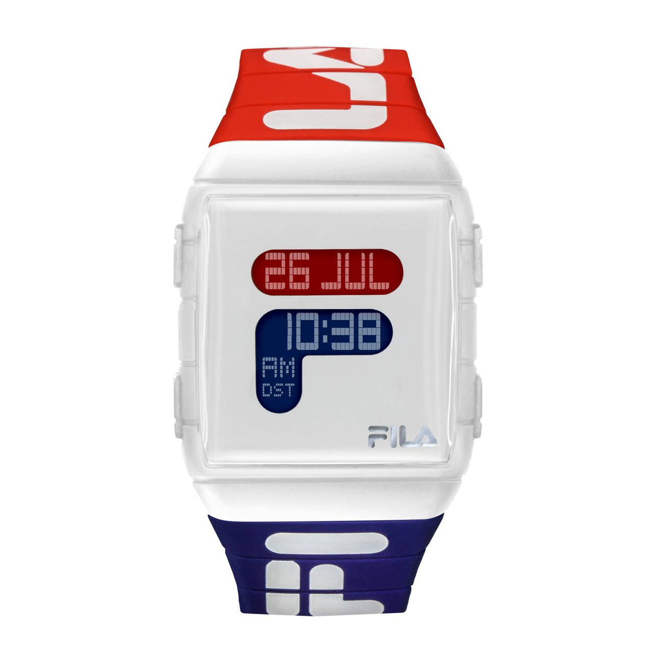 Fila Armbanduhr Damen Weltzeit Silikon Armband Uhr 38-105