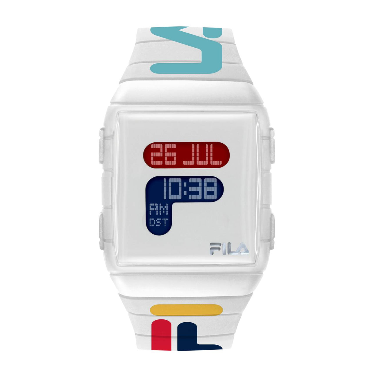 Fila Armbanduhr Damen Weltzeit Silikon Armband Uhr 38-105