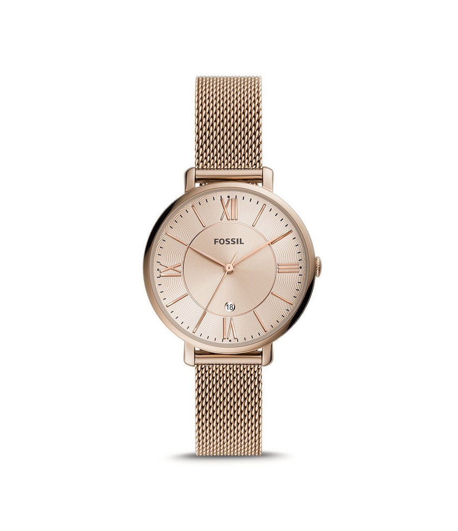 Fossil Armbanduhr Uhr Jacqueline 3-Zeiger-Werk Milanaise Edelstahl karamellfarben  ES5120 UHR