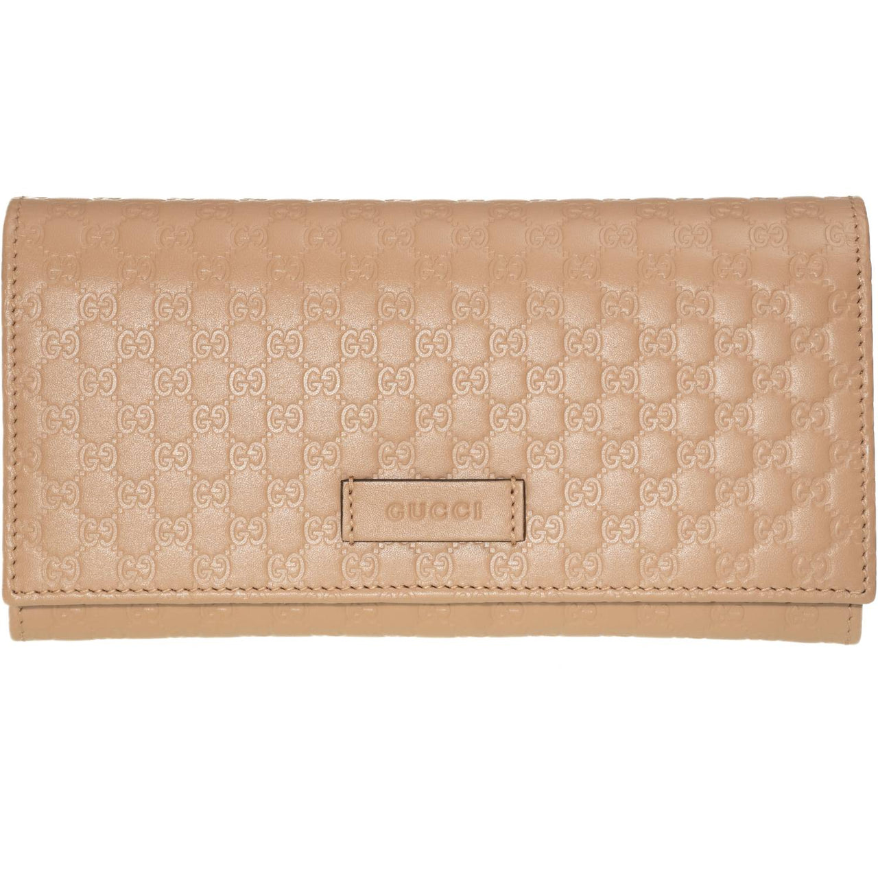 GUCCI Damen Leder Microsima GG Long Wallet Portemonnaie Geldbeutel