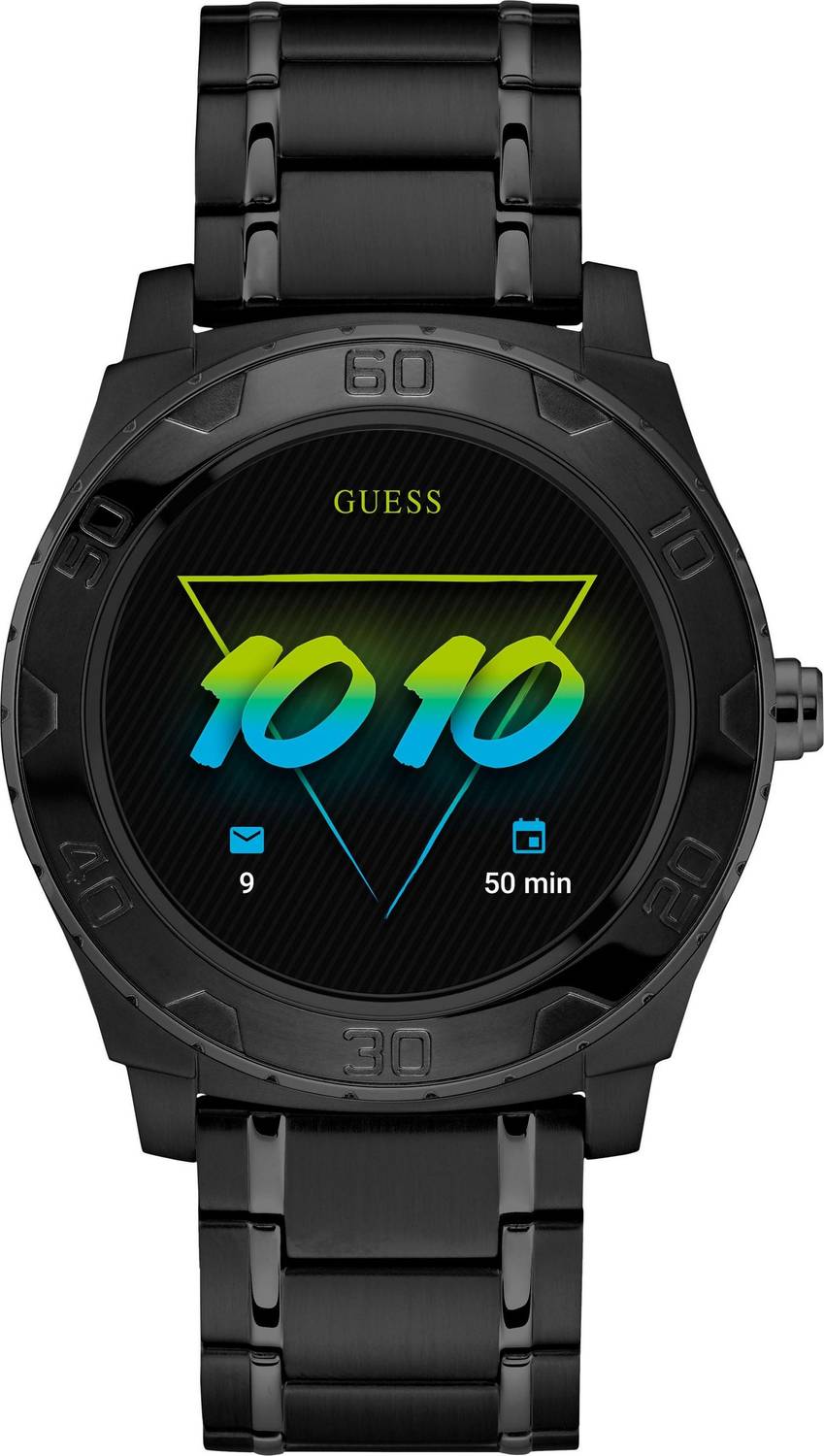 GUESS CONNECT Herren Edelstahl Android Wear Touchscreen Silikon Smart Watch C1001G5