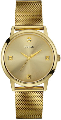 Thumbnail for Guess Herren-Armbanduhr 39mm Armband Edelstahl Gold + Gehäuse Quarz W0280G3