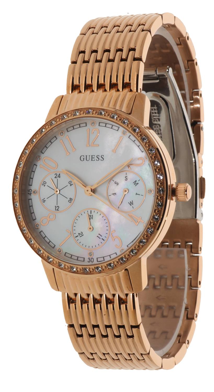 Guess Lattice Damen-Armbanduhr 38mm Armband Edelstahl + Gehäuse Quarz W1086L2