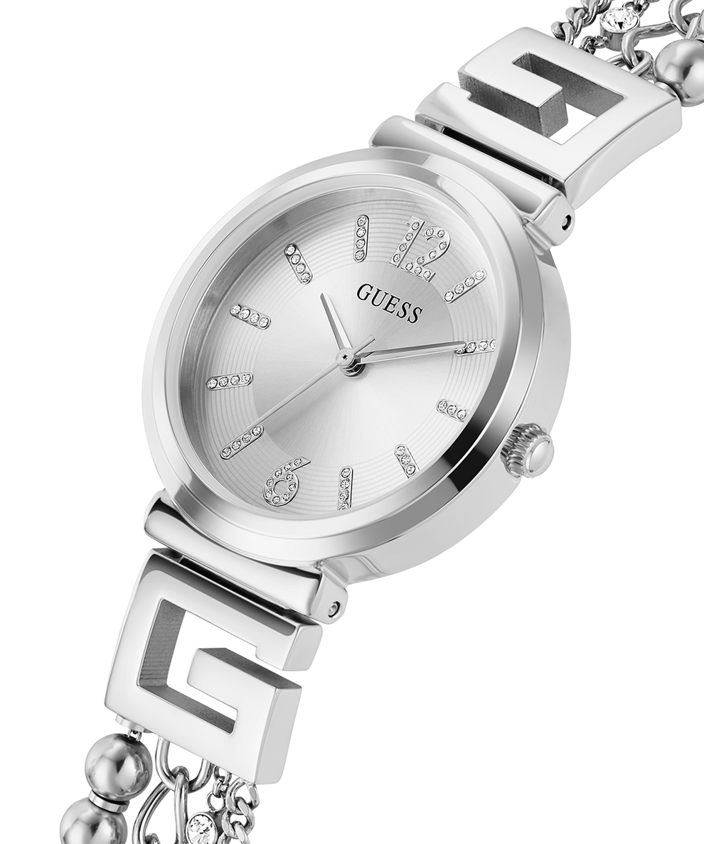 Guess Damen Armbanduhr G Cluster Edelstahl silber GW0545L1