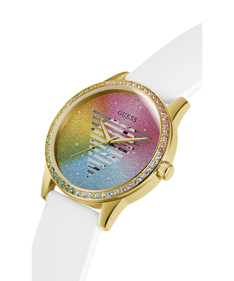 Guess Damen Armbanduhr Silicon 40 mm Rainbow GW0589L1