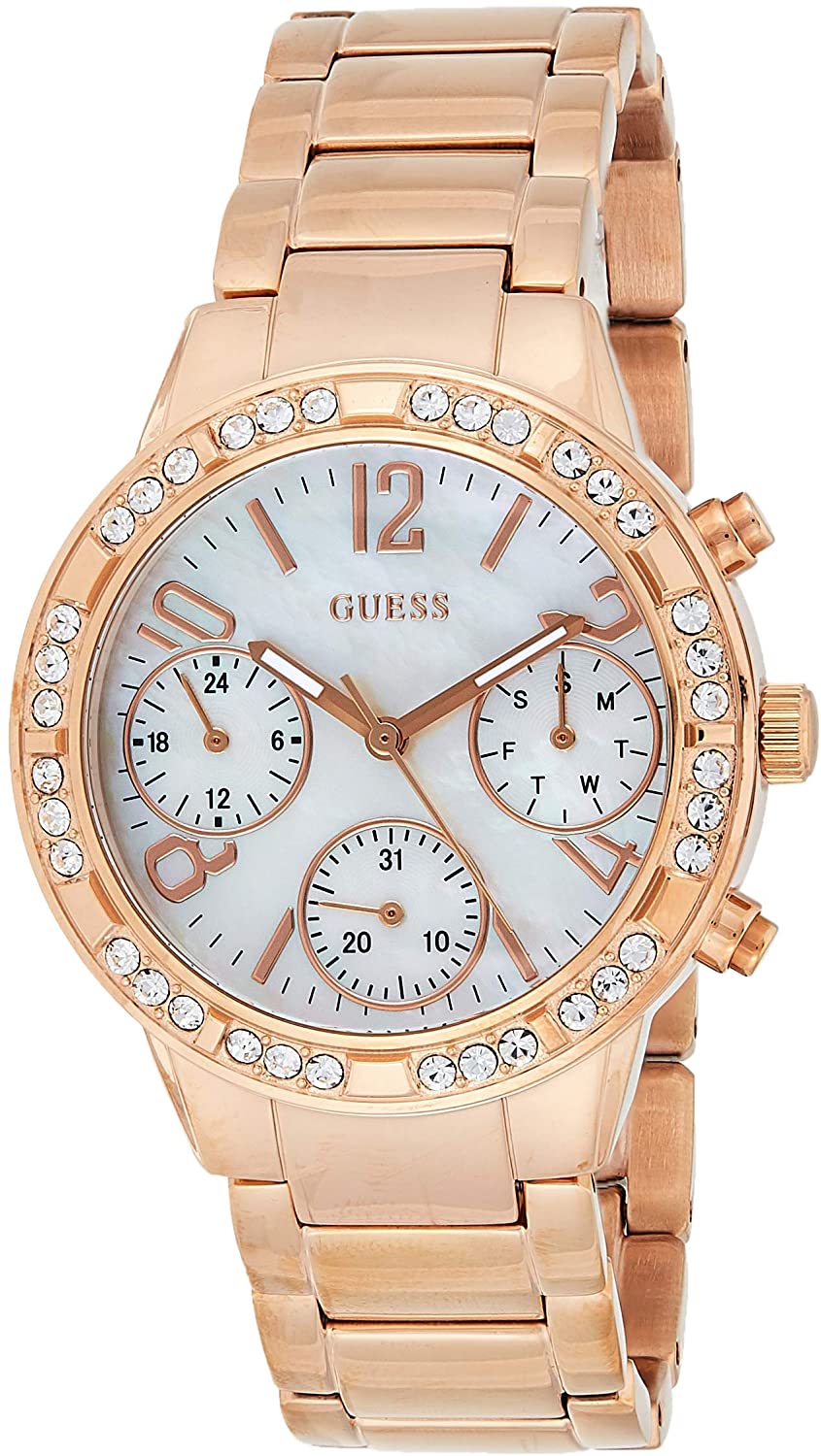 Guess Damen-Armbanduhr Analog Quarz Edelstahl W0546L3