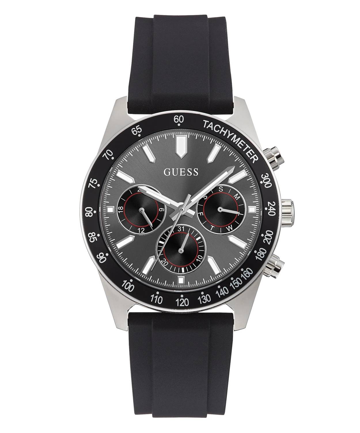 Guess Herren Armbanduhr 42 mm  Armband Silikon GW0332G1