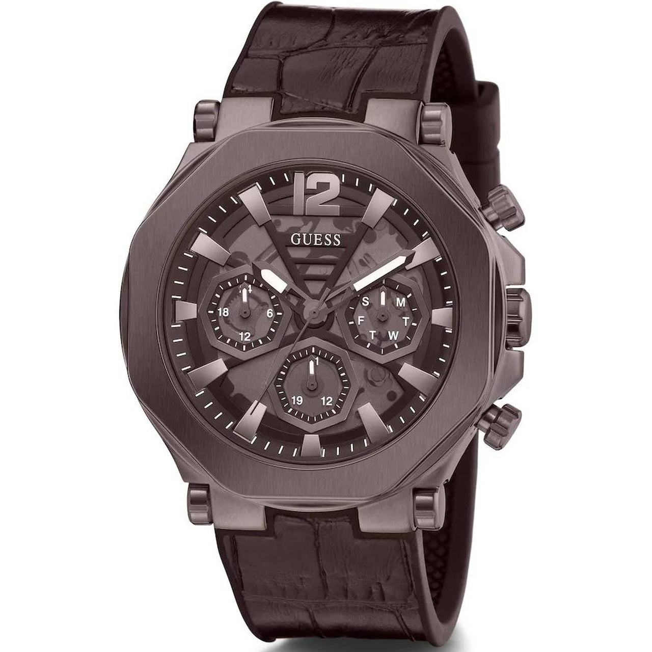 Guess Herren Armbanduhr Braun GW0492G2