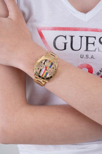 Thumbnail for Guess Damen Armbanduhr Active Life 38 mm Regenbogen auf dem Zifferblatt Armband Edelstahl GW0433L1