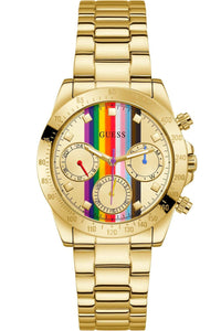 Thumbnail for Guess Damen Armbanduhr Active Life 38 mm Regenbogen auf dem Zifferblatt Armband Edelstahl GW0433L1